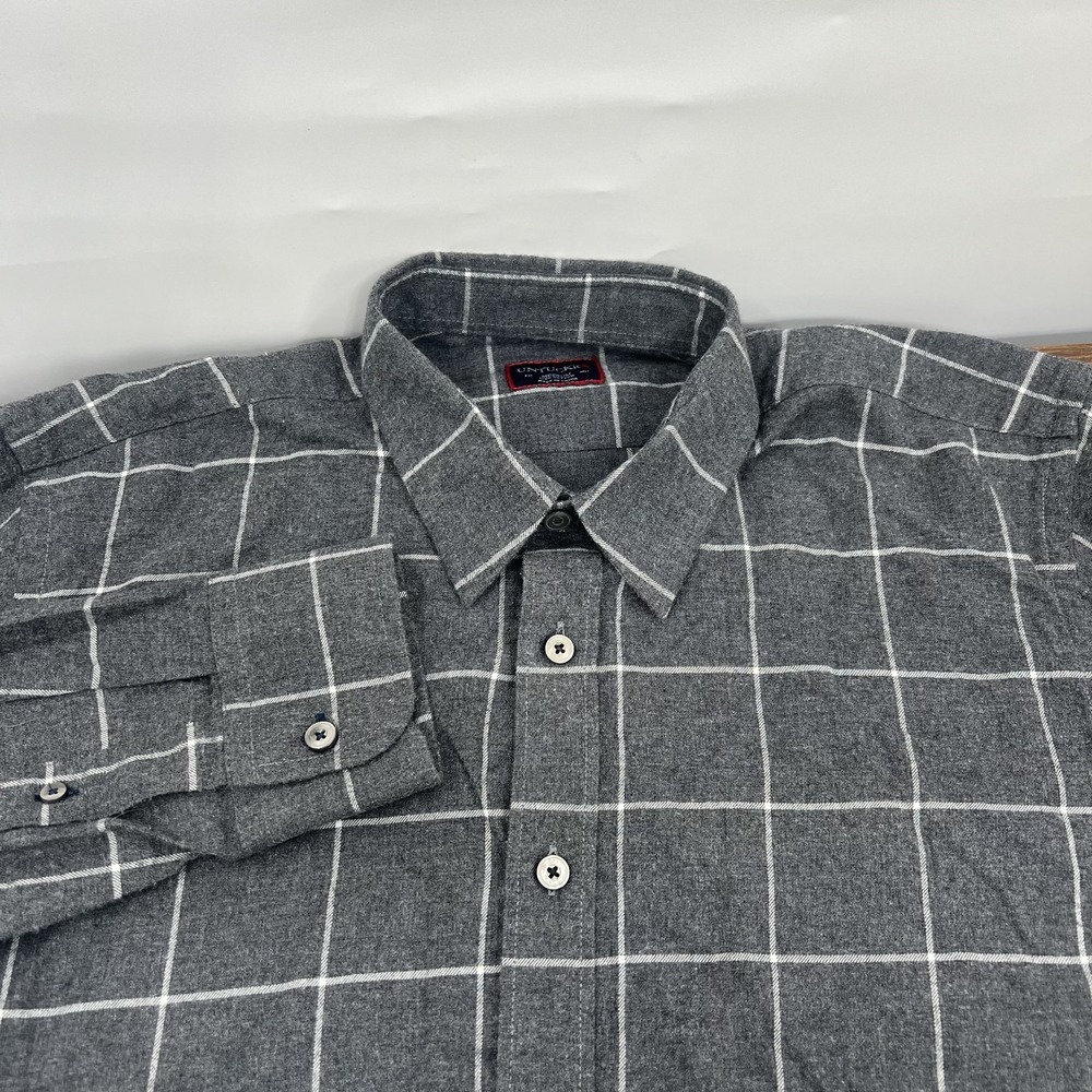 Untuckit Plaid Button Up Shirt Mens M Business Casual Cotton Long Sleeve EUC
